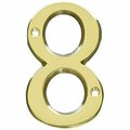 Brass Accents 6 in. Raised Solid Brass of No.8, Venetian Bronze I07-N5580-613VB